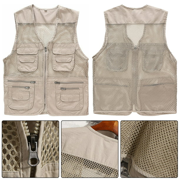Details about  / Outdoors  Fishing  Vest with Multi Pocket Breathable Mesh Jacket Men and Women